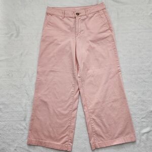 A. N. A Women's Light Peach Mid‎ Rise Wide-Leg Crop Pants  Size 4 Contemporary
